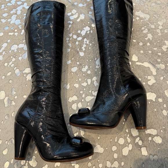 Chie Mihara Patent High Heel Boots - Picture 1 of 4